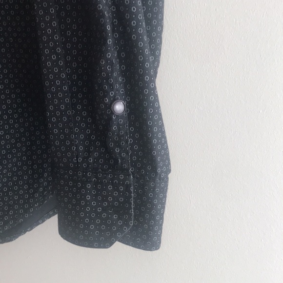 ProjekRaw navy/black patterned shoulder detail contrast cuff front pocket EUC - Picture 4 of 13